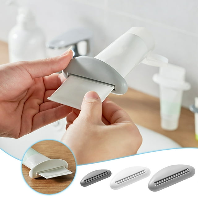 Vrorvz Japanese Style Toothpaste Ointment Facial Cleanser Clip Set Easy to Use Plastic Squeezer for Efficient Tube Squeezing Includes 3 Long Lasting ABS Clips for Home Bathroom Use