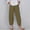 Green plus size capri pants a1, variant on Women Plus Size Wide Leg Capri Pants Elastic Waist Flowy Casual Solid Boho Palazzo Trousers Vacation Beach Lounge Pants Summer, Red 2XL