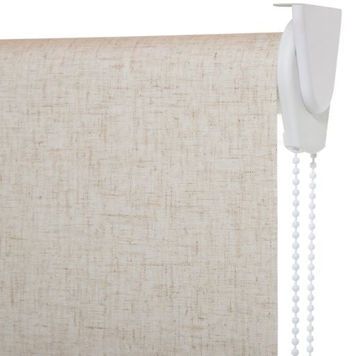 Cortina Roller Blackout 190 Cm De Ancho X 240 Cm Alto Color Lino Jaspeado