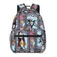 thumbnail image 1 of Goofa The Nightmare Before Christmas Pattern Casual Backpack for School & Travel – Lightweight Ergonomic Backpack with Laptop Compartment, Multiple Pockets-One Size, 1 of 5