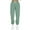 Green, variant on Njagoc3 Womens Plus Size Solid Color Straight Leg Cuffed Ankle Joggers - Casual Fashion Long Pants