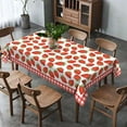 thumbnail image 2 of Strawberry Tablecloth Spring Summer Fruit Birthday Baby Shower Party Decoration Buffalo Plaid Check Kitchen Dining Room Home Decor-60×84inch, 2 of 5