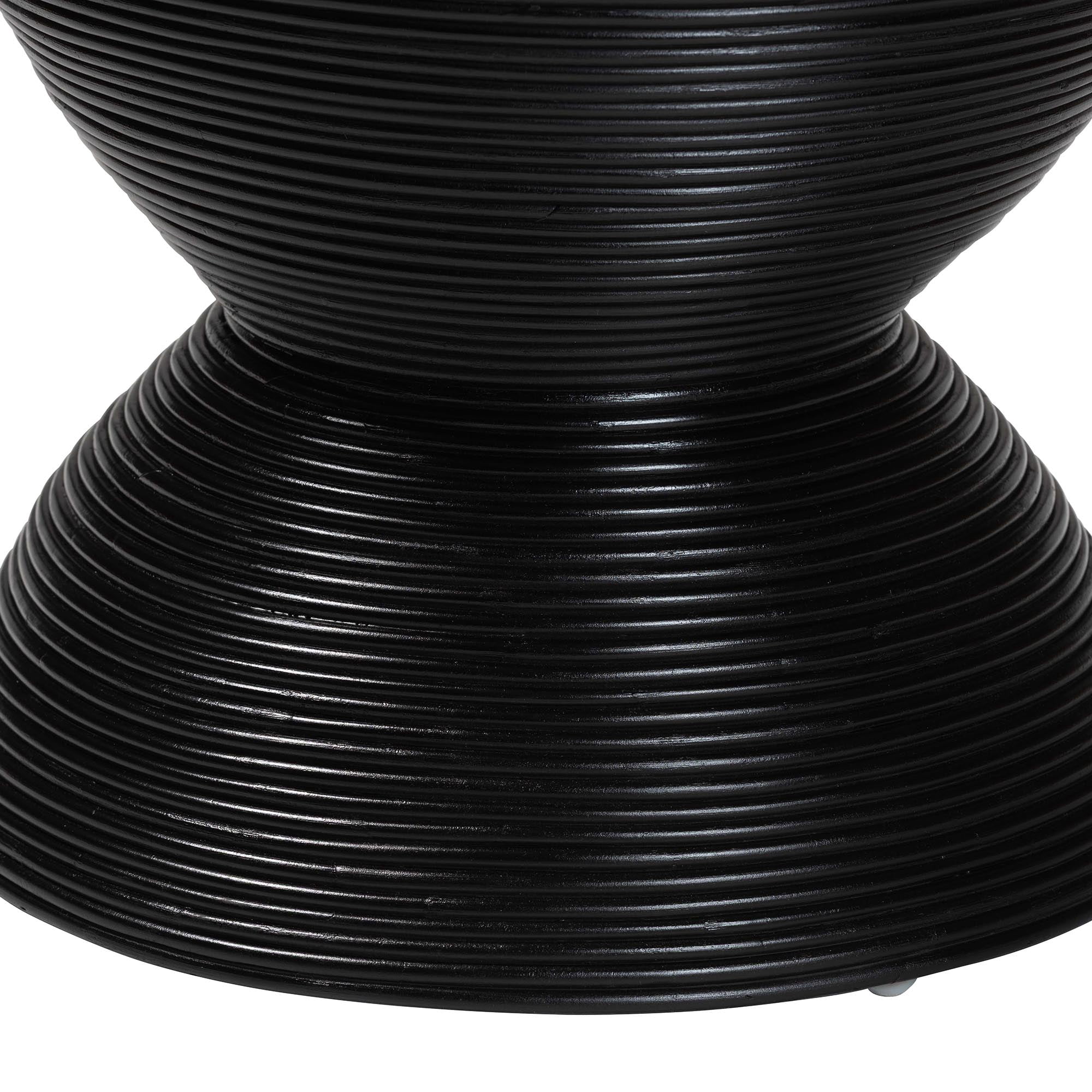 bali & pari Tokyo Boho Side Table, 22"W, Black