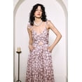 thumbnail image 2 of Vestido Bellabarnetten Veryar con estampado de flores maxi con corte, 2 of 6