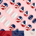 thumbnail image 6 of July 4 Independence Day Medium Square Patriotic Acrylic Press On Nails, US Flag Bald Eagle Fake Nails, 24 Pcs Reusable False Nails Set for Memorial Day Holiday Manicure with Jelly Glue Nail File, 6 of 10