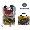 thumbnail image 3 of Gradient Paint Liquid Lightweight Large Hamper with Handles Durable Oxford Clothes Bags Storage Organization for Home Bedroom B, 3 of 6