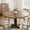 Brown, variant on 47 Inch Round Dining Table, Wood Kitchen Table, Dinning Room Tables for 4-6 People, Wooden Tabletop and Legs for Dining Room Living Room (Only Table)