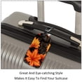 thumbnail image 3 of Square 2Pack PU Leather Maple Leaf Cruise Luggage Tag with Privacy Cover and Name ID Tag for Travel Handbags Backpacks Luggage Tags, 3 of 6