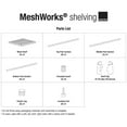 thumbnail image 6 of Design Ideas MeshWorks 5 Tier Metal Storage Shelving Unit Tower, White, 6 of 10