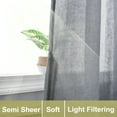 thumbnail image 6 of XWZO black Sheer Curtains 72 for Living Room, Grommet Voile Curtains with Tiebacks, Elegant Soft Privacy Curtains 2 Panels, W52 x L72, Charcoal Grey, 6 of 9