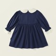 thumbnail image 3 of Toddler Dresses 6-7 Years A-Line Long Sleeve Prints Dance Party Fit & Flare Adorable Daily Colorful Lightweight Delicate Navy Sundress, 3 of 7