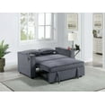 thumbnail image 2 of Modern Dark Gray Corduroy 2-Seat Sofa with Cup Holders and USB - 59"x34"x33"H, 2 of 8