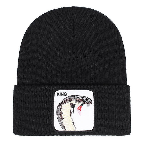 Chapeau Tricoté Animal Dessin Animé Bonnet Chaud d'Hiver Chapeau Masqué Chapeau Black Panther d'Hiver