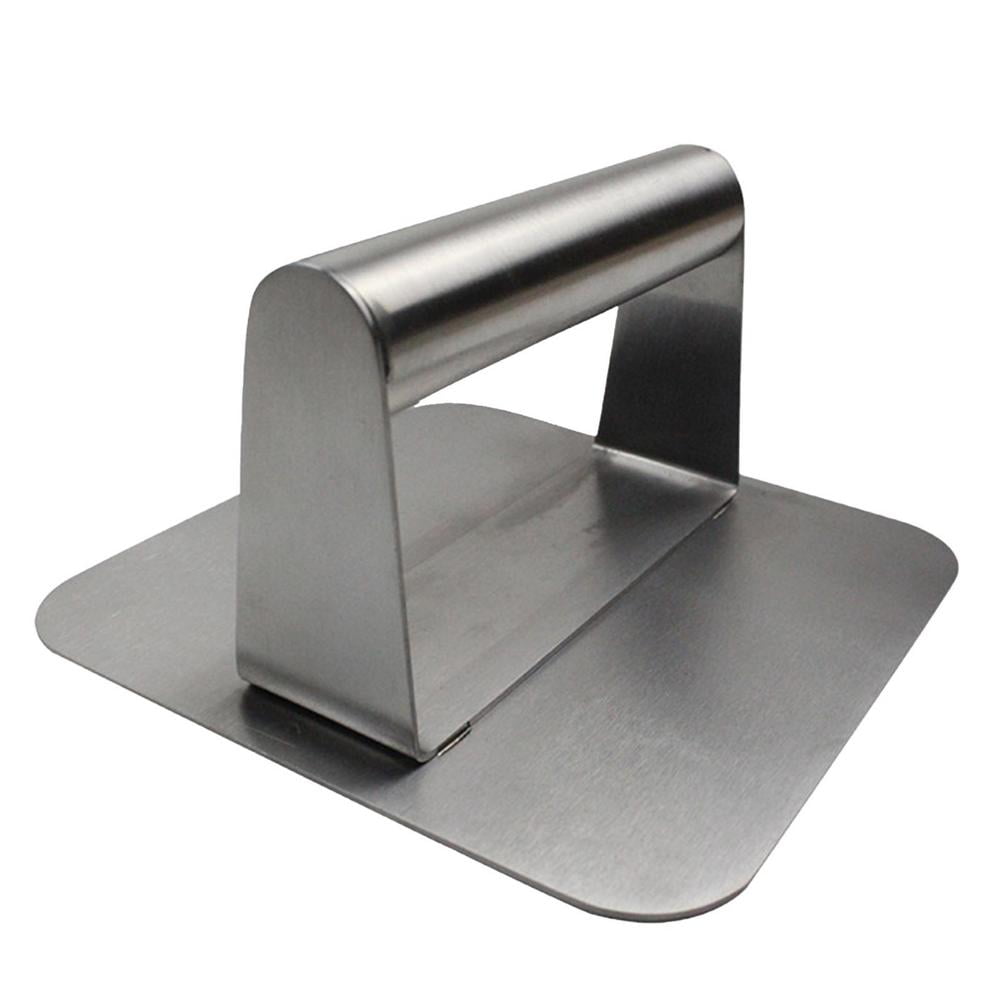 Stainless Steel Burger Press Square Stainless Steel Griddle Press for Patty Professional