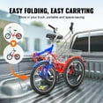 thumbnail image 3 of VEVOR Triciclo plegable para adultos, triciclo plegable para adultos de 20 pulgadas y 7 velocidades, bicicleta de crucero de 3 ruedas de acero al carbono con canasta grande y asiento ajustable, 3 of 9