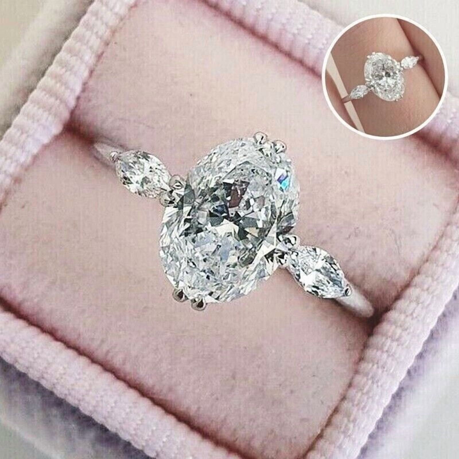 2.00Ct Oval Cut Lab-Created Diamond Solitaire Wedding Ring 14K White Gold Over