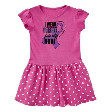 

Inktastic Chronic Pain I Wear Purple For My Noni Gift Toddler Girl Dress