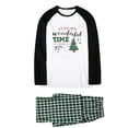 thumbnail image 3 of Christmas Family Pajamas Matching Sets 2023 Classic Holiday Xmas Print Top and Plaid Pants Sleepwear Jammies Homewear, 3 of 6