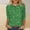 *B-Green, variant on ClodeEU Womens Printed Sequin Seven Tenths Sleeve Round Neck T Shirts,Casual Trendy Slim Tee Tops B-Red,Womens Plus S