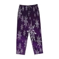 thumbnail image 4 of Kll Womens Snowflake Gradient Purple Print Pajama Pants Soft Pajama Bottoms For Women Cozy Lounge Pants, 4 of 9