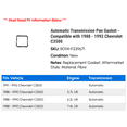thumbnail image 2 of Automatic Transmission Pan Gasket - Compatible with 1988 - 1992 Chevy C3500 1989 1990 1991, 2 of 2