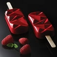 thumbnail image 2 of 2 Pieces Ice Cream Silicone Mold 4 Cavity Popsicle Mould Homemade Ice Pop Tray Reusable DIY Cakesicle Molds, 2 of 8