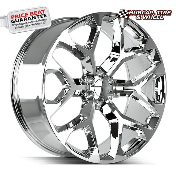 Strada OE Replica SNOWFLAKE Chrome - 24X10-6x139.7 Bolt Pattern, 31 Offset