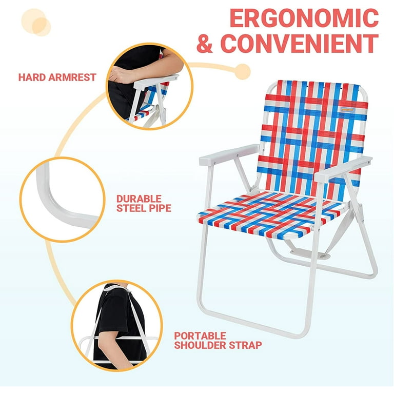 Heavy duty online webbed lawn chairs