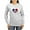 Ash Gray, variant on CafePress - Dominican Heart Women's Long Sleeve T Shirt - Women's Long Sleeve Graphic Casual T-Shirt