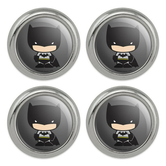 Batman Cute Chibi Character Metal Craft Sewing Novelty Buttons - Set of 4