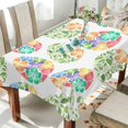 thumbnail image 4 of Easter Day Eggs Leaf Tablecloth Rectangle Colorful Table Cloth Large Square Table Cover for Dining Kitchen Party 60"x60" Decor Gift, 4 of 7