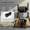 thumbnail image 3 of Free Standing Foldable Pull Up Bar, Triangular Power Tower Workout Dip Station for Home, Height Adjustable Pull Up Bar Stand Dip Bar Strength Training Workout Equipment, Support 500lbs,Black + Yellow, 3 of 11