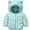 Light green bear, variant on WIBACKER Baby Boys Girls Winter Coats with Pockets Toddler Light Puffer Down Jacket Infant Kids Bear Hoods Padded Outwear