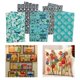 thumbnail image 4 of Paquete de 5 piezas de tela de algodón negra Fat Quarters, precortada con diseño de animales Azul verde, 4 of 9