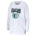 thumbnail image 2 of Women's WEAR by Erin Andrews White Philadelphia Eagles Oversized Pullover Sweatshirt, 2 of 3