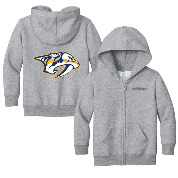 Toddler Chad & Jake Heather Gray Nashville Predators Logo Full-Zip Hoodie Jacket