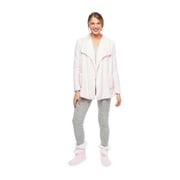 Cozy Fleece LLC Ultrasoft Plush Lounge Cardigan with Boots Pink S