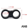 thumbnail image 2 of BUYISI 4Pcs 8An 10An Hose Separator Clamp Fuel Hose Line Black Aluminum Adapter New 8An, 2 of 4