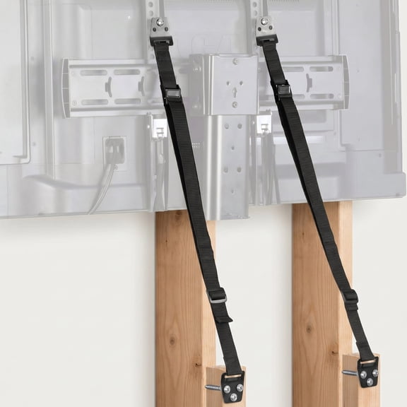 Heavy Duty Metal Anti Tip Straps (2-Pack) – Adjustable Safety Furniture Wall Anchors for Baby Proofing Flat Screen TVs, Dressers, Bookcases, Cabinets – No Plastic Parts, Heavy Duty Design