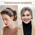 thumbnail image 2 of Diadema esponjosa y suave de Unique Bargains, banda para el cabello de color sólido para mujeres, diadema de lana de cordero gris, 2 of 7
