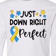 thumbnail image 4 of Inktastic Just Down Right Perfect Down Syndrome Awareness Ribbon Long Sleeve Youth T-Shirt, 4 of 5
