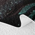 thumbnail image 5 of Erosebridal Cyan Abstract Wave Twin Quilt Set for Women Men, Marble Ombre Dot Print Twin Coverlet Set, 2pcs, 5 of 7