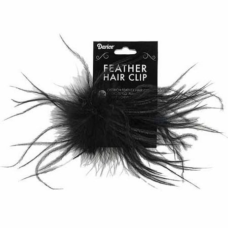 Ostrich Feather Hair Clip, 1/Pkg