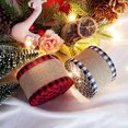 thumbnail image 6 of Christmas Ribbons for Gift Wrapping Decorations Buffalo Plaid Wired Ribbon Garland with Checked Patterns for DIY Craft Christmas Tree Ribbon Red and Black White and Black 2 Rolls, 6 of 7