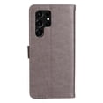 thumbnail image 4 of SaniMore for Samsung Galaxy S23 Ultra 6.8" 2023 Case, PU Leather Skin with Embossed Cat Flip Magnetic Cover Card Slots Kickstand Detachable Lanyard Full Around Wallet Case For Galaxy S23 Ultra, Gray, 4 of 11