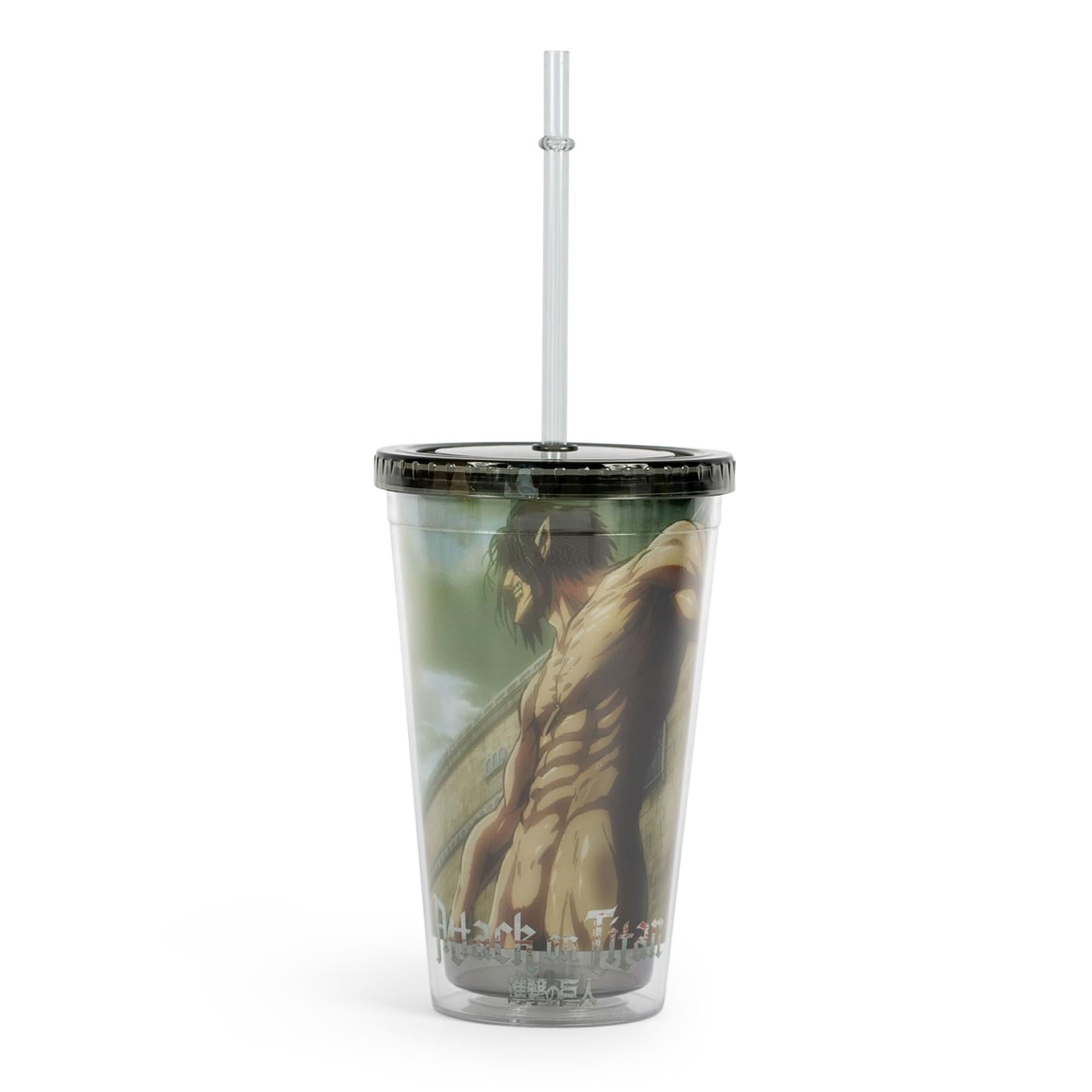 Attack On Titan Eren Yeager Titan Carnival Cup With Straw | Holds 16 Ounces  - Walmart.com