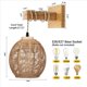 thumbnail image 5 of 2X LáMpara de Pared Retro Tejido de RatáN Apliques de Madera Sala de Estar LáMpara de Noche DecoracióN de Dormitorio Vintage IluminacióN-B, 5 of 5