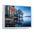 thumbnail image 2 of Designart "Lake Blue Lakeside " Landscapes Floater Framed Wall Decor, 2 of 7