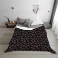 thumbnail image 4 of Salouo Love Valentine's skull Print Throw Blanket Gifts for Women Men Soft Flannel Blanket for Home Living Room Decor Bedroom Blanket Gifts for Mom Dad -50"x40", 4 of 4