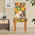 thumbnail image 4 of Yayeee 2 Pack Dining Chair Covers Stretch Parson Chairs Slipcovers Seat Protector, Retro Autumn Leaves, 4 of 6